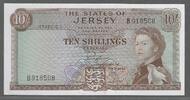 JERSEY. 10 Shillings. REINE ÉLISABETH II . Serie: D11 . -