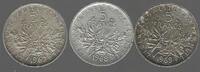 FRANCE. 5 Francs. O. ROTY. 3 EX. -
