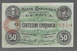 ITALIA/ITALIE. GENOVA. 50 Centesimi. CASSA SANGIORGIO. Serie: Q . -