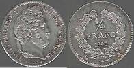 FRANCE. 1/4 de Franc. LOUIS PHILIPPE 1er . Jüngerer Bruder von Ludwig XVI. -