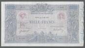 1000 Francs 15/05/1917. FRANCE. BLEU et ROSE. Alphabet: F.1037  . Fast sehr schön.