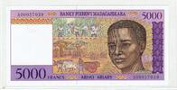 MADAGASIKARA/MADAGASCAR 5000 Francs/1000 Ariary Junge Mann aus Madagaskar. Jeune homme malgache. Serie: A . -