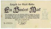 DEUTSCHLAND/ALLEMAGNE 100 MARK STADT GOTHA . -