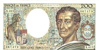 FRANCE X.015 200 FRANCS 1983 Beau TTB(sans trou)