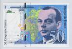 FRANCE 50 FRANCS 1999 Antoine de Saint-Exupéry. Série: Z048 . Fast NEU -1