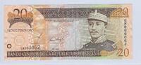 REPUBLICA DOMINICANA/REPUBLIQUE DOMINIQUAINE 20 PESOS ORO Serie: GM000062 (KLEINE NUMMER. PETIT NUMERO) . -
