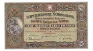 SVIZRA, , SVIZZERA, SCHWEIZ, SUISSE. 5 Francs. Franken, Franchi, Francs. Guglielm Tell, Guglielmo Tell, Guillaume Tell, Wilhelm Tell. Serie: 29 B . -