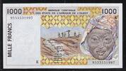BCÉAO. 1000 francs 1995 .K=SÉNÉGAL. Signature: 27 . Fast NEU -1