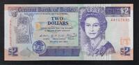 BELIZE 2 DOLLARS Reine Élisabeth II. Serie: AA . -