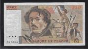 FRANCE 100 FRANCS 1982 "DELACROIX(modifié) W.62" VF