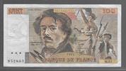 FRANCE 100 FRANCS "DELACROIX (modifié) Alphabet W.51" -