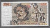 FRANCE 100 FRANCS 1978 "DELACROIX (modifié) Alphabet A.9 grand filigrane" Beau F