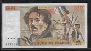 FRANCE 100 FRANCS DELACROIX.(modifié) moyen filigrane. Alphabet: A.21 -