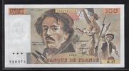 FRANCE 100 FRANCS 1980 "DELACROIX(modifié) moyen filigrane Alphabet M.27" Beau VF