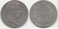 France 5 Francs Napoléon Ier . -