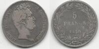 France 5 Francs Louis Philippe 1er . Sans le 1. Ohne die 1 . -