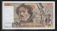 100 Francs 1978 FRANCE Delacroix. Alphabet: R.7. Grand filigrane Fast NEU -1