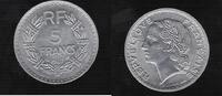 FRANCE 5 Francs Lavrillier (Blasen, bulles) Mit die '9' zu. Avec le '9' fermé . -