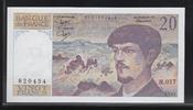 FRANCE 20 Francs 1986 "Debussy Alphabet H.017" AU / NEUF(Trace de comptage.Zälung Spur)
