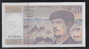 FRANCE 20 Francs Debussy . Alphabet: Q.041. -