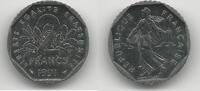 France 2 Francs 1991 Die Säerin nach O. ROTY  La Semeuse. D après O.ROTY. ↑↑ Frappe médaille .↑↑ Fast UNC (manipulationspuren)
