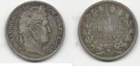 France 5 Francs 1831 BB=Strasbourg. Louis Philippe Ie. Tiefe Prägung. Tranche en creux . F
