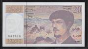 FRANCE 20 Francs Debussy. Alphabet: A.059 . -