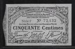 FRANCE 50 centimes Syndicat de Communes de la Région de CAMBRAI. Série F -