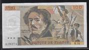 FRANCE 100 Francs "DELACROIX. Alphabet: K.51" -