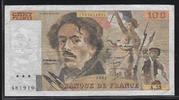 FRANCE 100 Francs 1981 "DELACROIX. Alphabet: A.53" F/VF