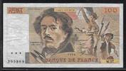 FRANCE 100 Francs "DELACROIX. Alphabet: W.57" -