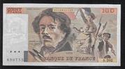 FRANCE 100 Francs 1991 "DELACROIX. Alphabet: A.202" VF