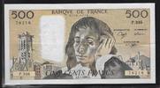 FRANCE 500 Francs 02.05.1991 "PASCAL. Alphabet: P.346" Fast VZ(ohne Löcher)