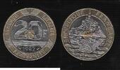 FRANCE 20 Francs 1992 MONT SAINT-MICHEL VF / vorzuglich
