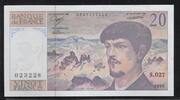 FRANCE. 20 Francs. DEBUSSY. Componist, Compositeur. Alphabet: S.027 . -