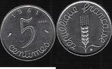 FRANCE 5 Centimes 1961 ESSAI. Épi. Atelier de gravure daprès Guilleminet . Fast UNC