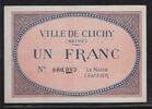 FRANCE 1 Franc Kleine Nummer. N°000,083. Petit numéro. -