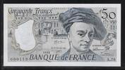 FRANCE 50 Francs Qentin de la Tour. Alphabet: A.70 .Kleine Nummer. 000113 .Petit numéro. -