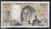 FRANCE 500 Francs 05.07.1990 PASCAL. Alphabet: T.316 . Gutes sehr schön(ohne Löcher von Heftklammer)