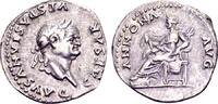 Roman Imperial Denarius Vespasian AD 69-79, AR Denarius (18mm, 3.37 gram) Rome AD 77-78 -