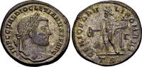 Roman Imperial Follis Diocletian AD 284-305, AE Silvered Follis (27mm, 10.38 gram) Thessalonica 298-29 -