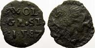 Pommern-Wolgast Kupfer Scherf 1587 WOL./GA.ST./. Ernst Ludwig 1569-1592. -