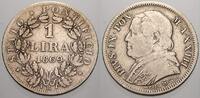 Italien-Kirchenstaat 1 Lira Pius IX. 1846-1878. -