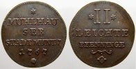 Mühlhausen, Stadt Cu 2 Pfennig -