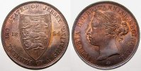 Jersey 1/12 Shilling (Bronze) Victoria 1837-1901. -