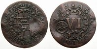 Paderborn, Bistum Cu 6 Pfennig Franz Arnold von Metternich 1704-1718. -