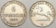 Braunschweig-Calenberg-Hannover 6 Pfennig Ernst August 1837-1851. -