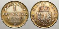 Brandenburg-Preußen Pfennig Probe in Nickel Wilhelm I. 1861-1888. -