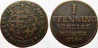 Paderborn, Bistum Cu Pfennig Wilhelm Anton von Asseburg 1763-1782. -