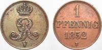 Braunschweig-Calenberg-Hannover Cu Pfennig Georg V. 1851-1866. -